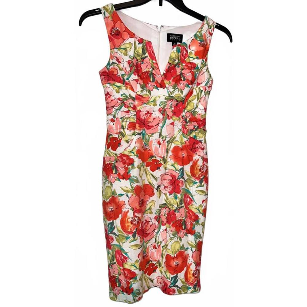 Adrianna Papell Floral Dress - Sleeveless Elegance- Size 2